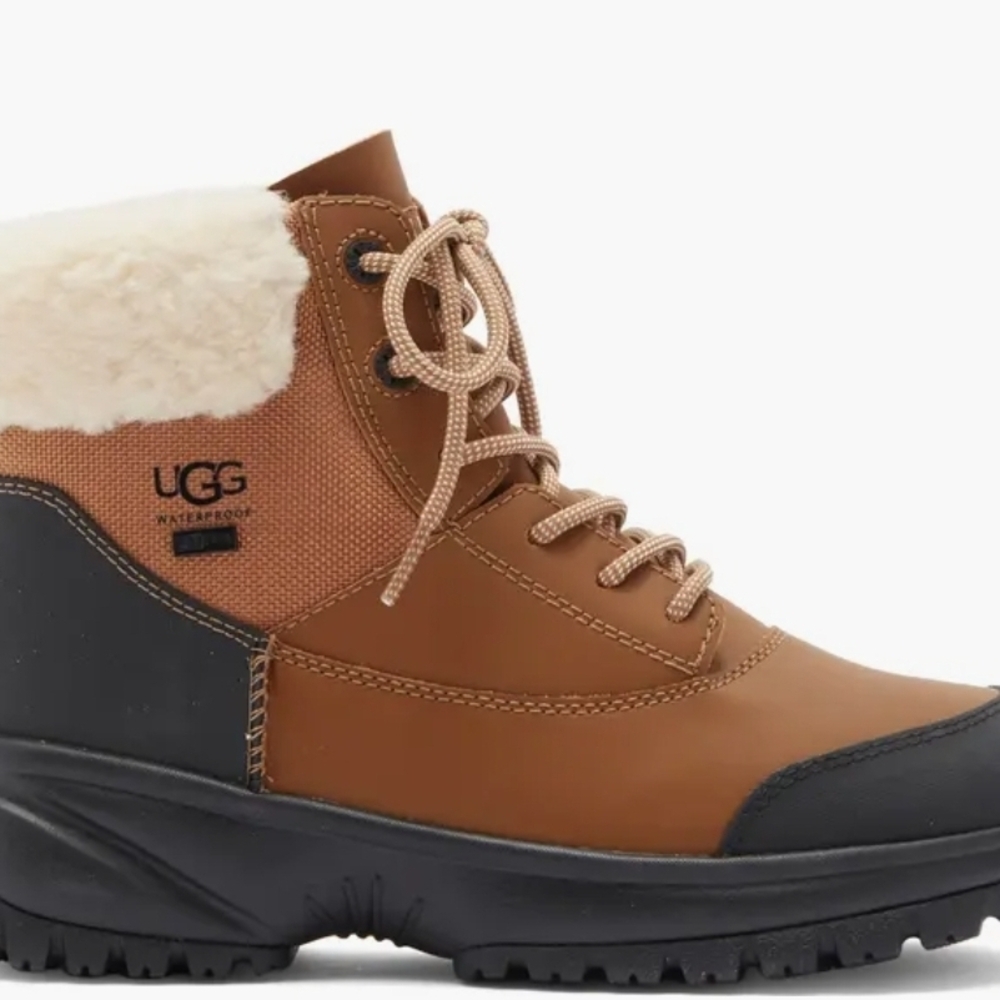 UGG Brown and Black Waterproof Boots